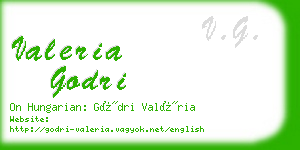 valeria godri business card